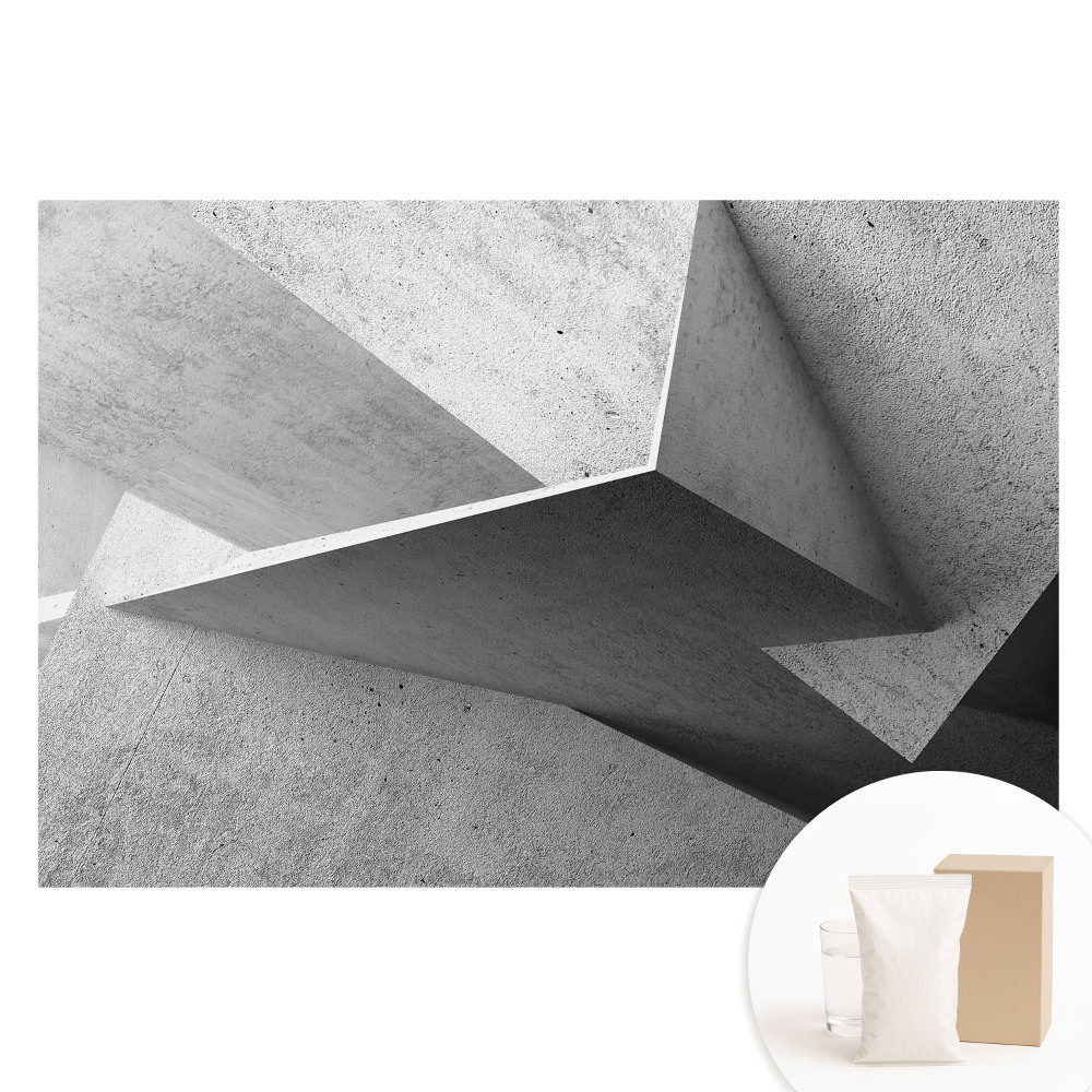 Tapet foto pe material nețesut Forme spațiale brute într-un stil minimalist