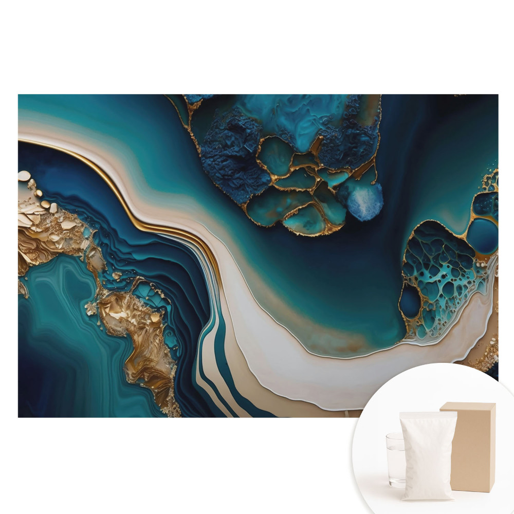 Fototapet cu imprimeu pe material nețesut Valuri de culoare, eleganță abstractă, armonie