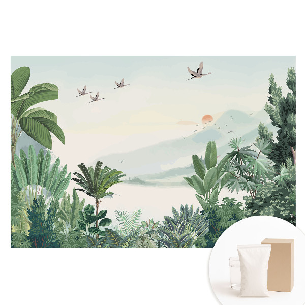 Fototapet cu imprimeu pe material nețesut Peisaj exotic din junglă naturală