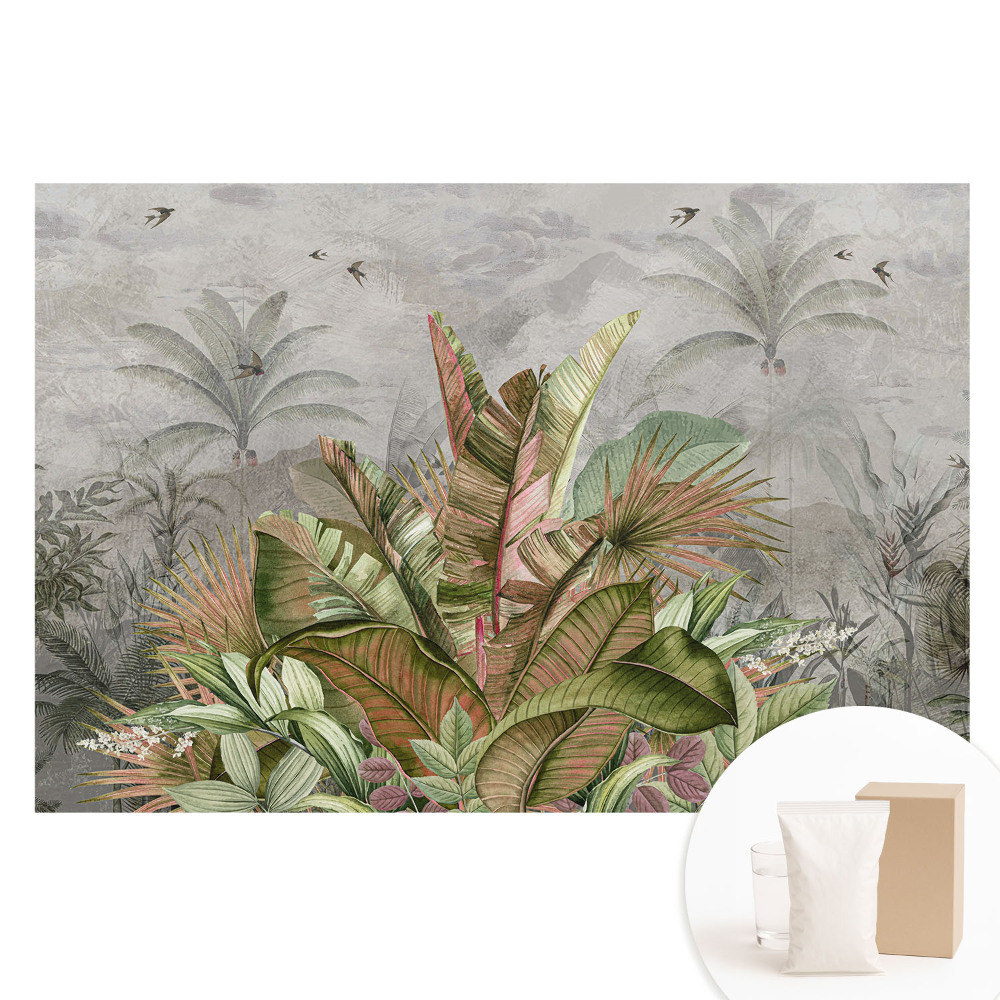 Tapet nețesut Frunze tropicale vintage