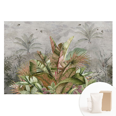 Tapet nețesut cu model de frunze tropicale vintage