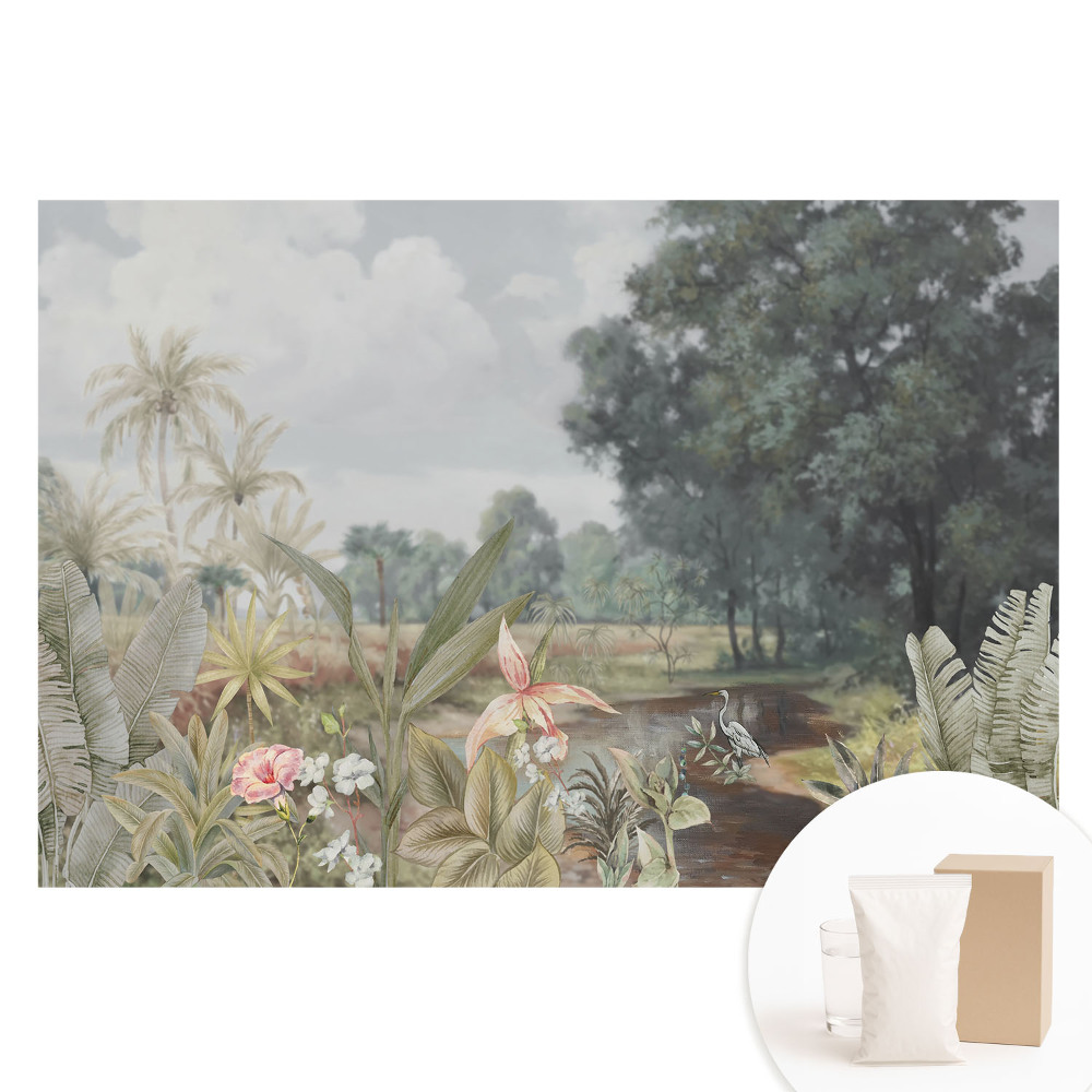 Fototapet cu imprimeu pe material nețesut O oază tropicală de verdeață