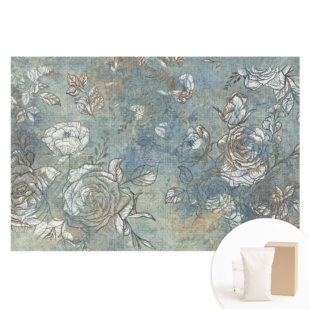 Tapet nețesut Model floral rustic