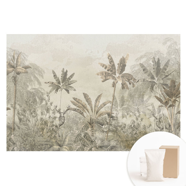 Fototapet cu imprimeu pe material nețesut Palmieri exotici în nuanțe calde