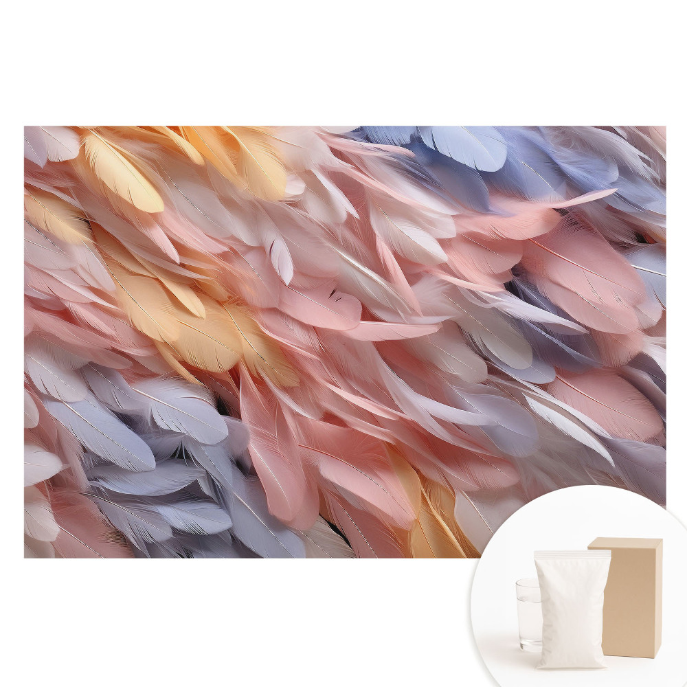 Tapet fotografic pe material nețesut Lejeritatea penelor pastelate