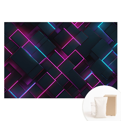 Tapet nețesut cu imprimeu Forme geometrice cu iluminare din spate cu neon