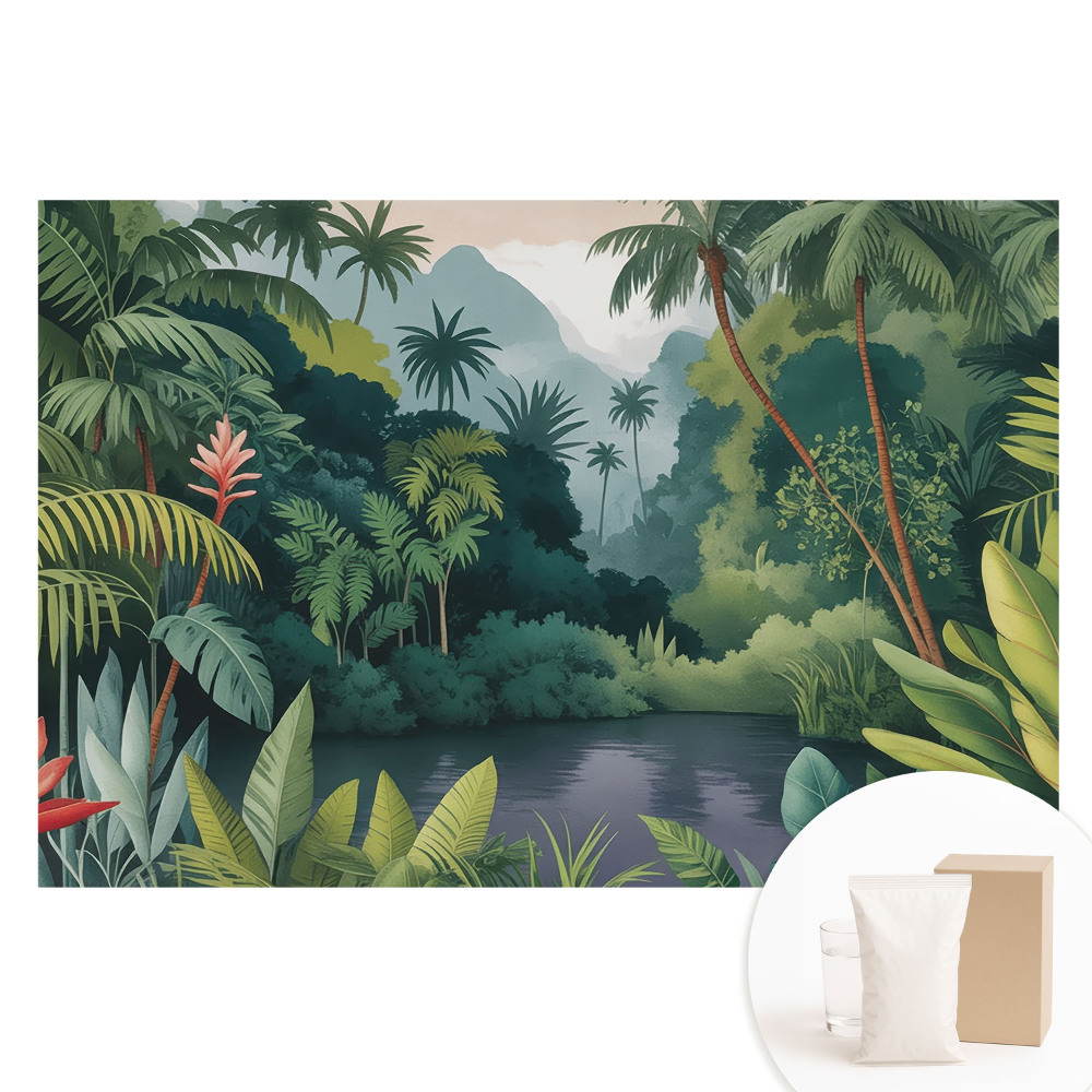 Tapet fotografic pe material nețesut Armonie relaxantă în jungla tropicală