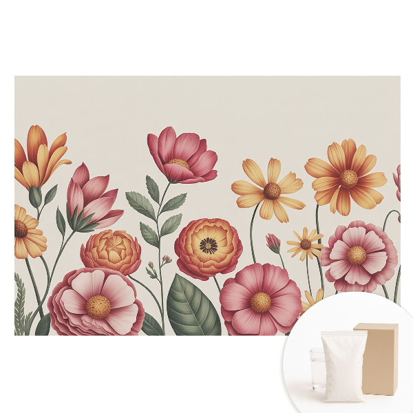 Tapet nețesut cu imprimeu Eleganță florală, stil clasic, armonie