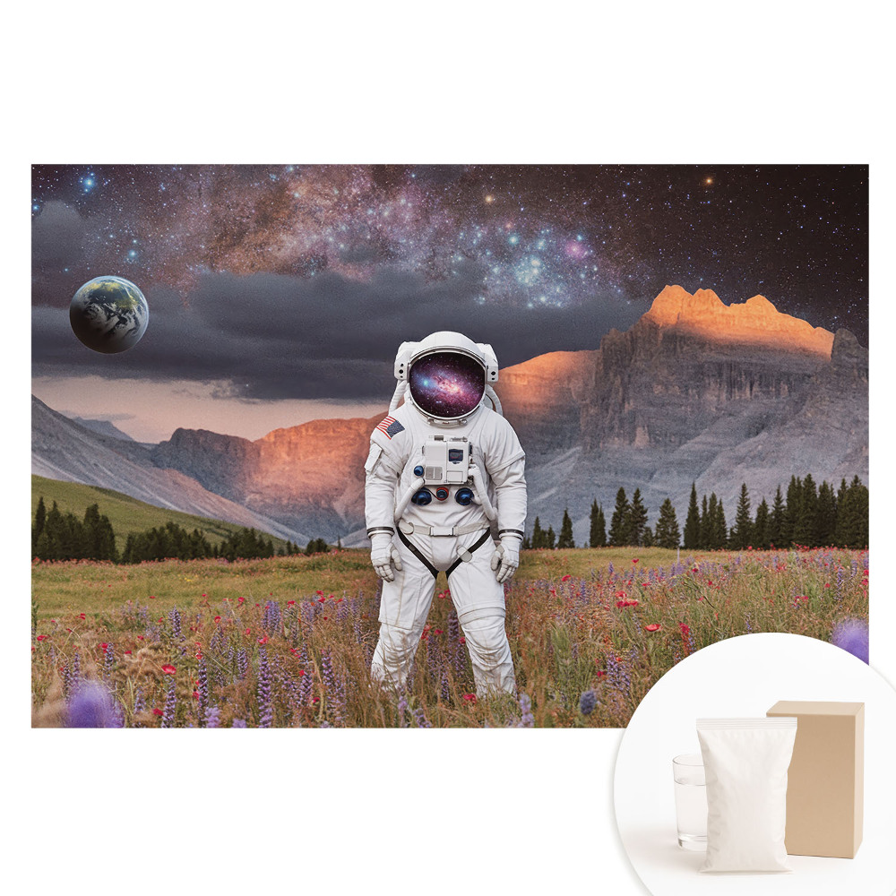 Tapet foto pe material nețesut Astronaut suprarealist în munți