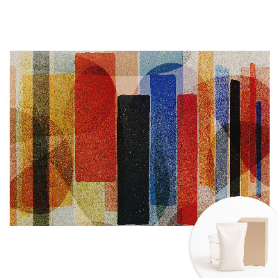 Tapet nețesut cu imprimeu abstract cu figuri geometrice colorate
