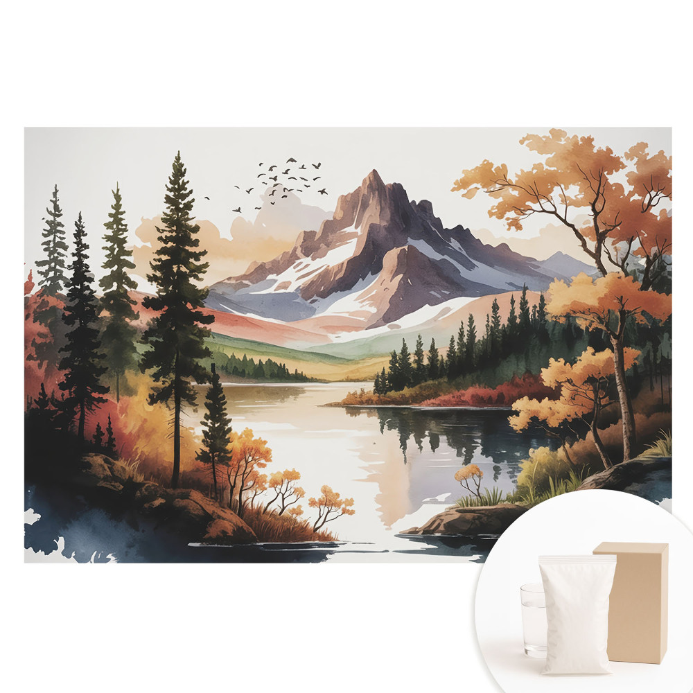 Tapet fotografic nețesut Panoramă montană de toamnă