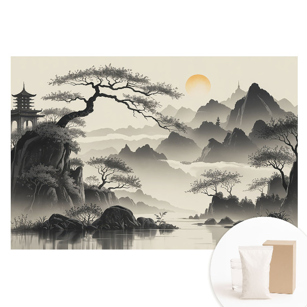 Fototapet cu imprimeu pe material nețesut Peisaj oriental cețos
