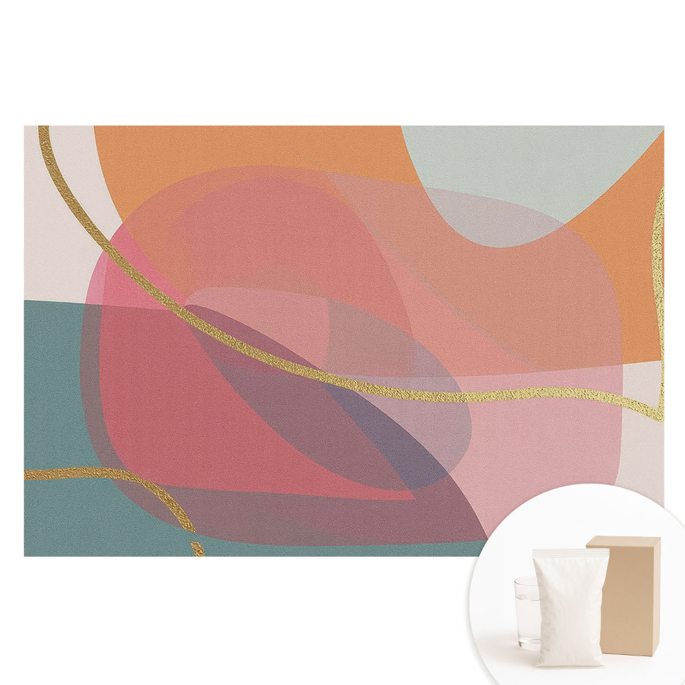 Fototapet mare cu design abstract în culori calde pentru perete