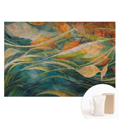 Tapet nețesut cu imprimeu Frunze naturale pe apă