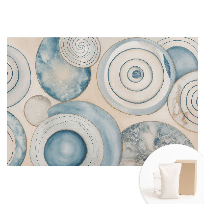 Tapet fototapet nețesut cu model abstract de spirale albastre