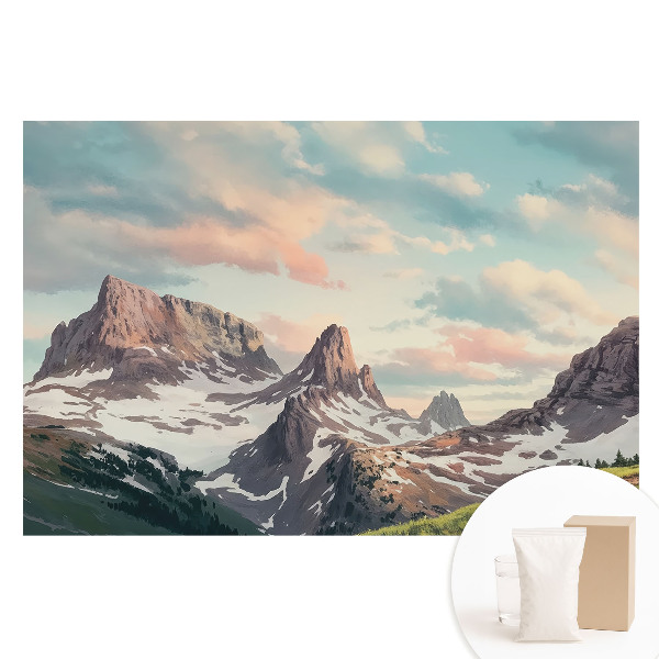 Tapet foto pe material nețesut Peisaje montane pitorești cu nori