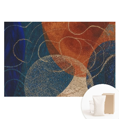 Tapet nețesut cu imprimeu Abstracție modernă cu contraste colorate