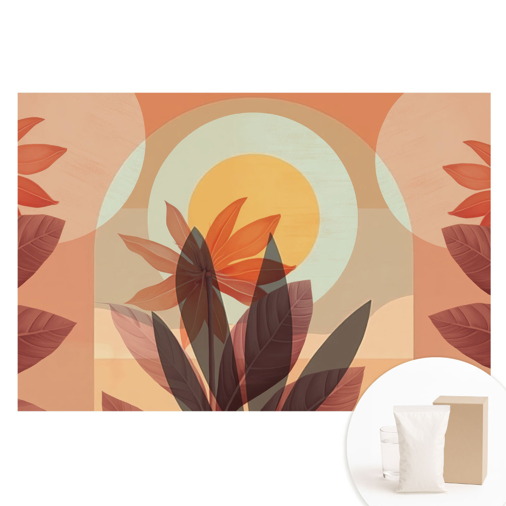 Tapet foto pe material nețesut Abstracție florală simetrie căldură