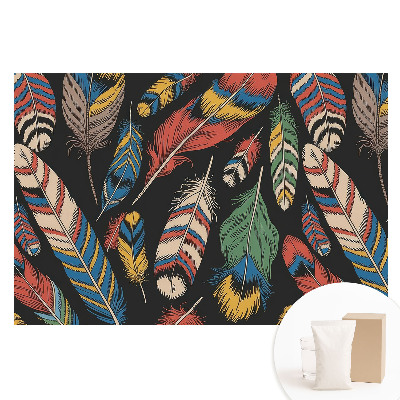 Tapet foto mare pentru perete Pene colorate în stil boho