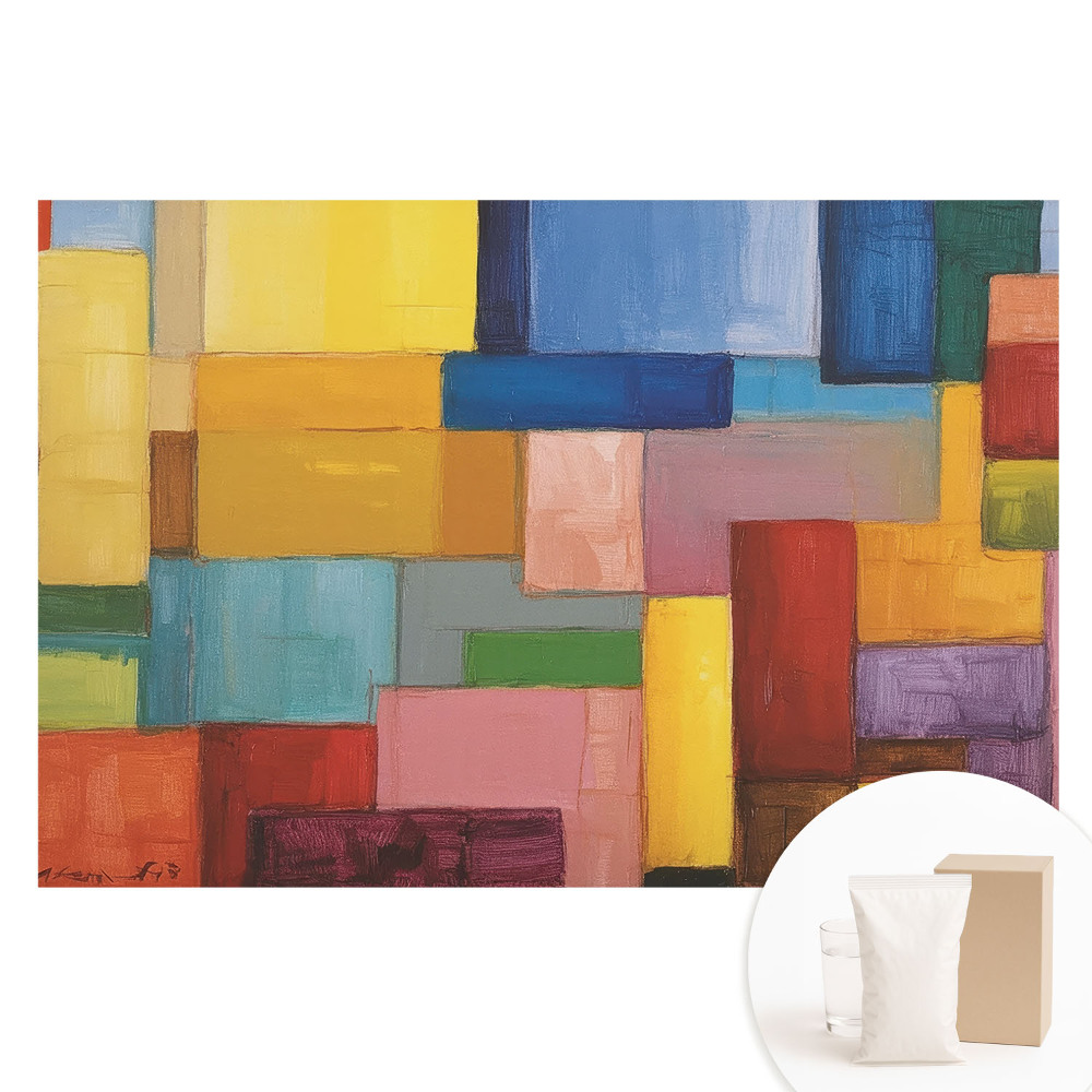 Fototapet cu imprimeu pe material nețesut Geometrie colorată plină de energie