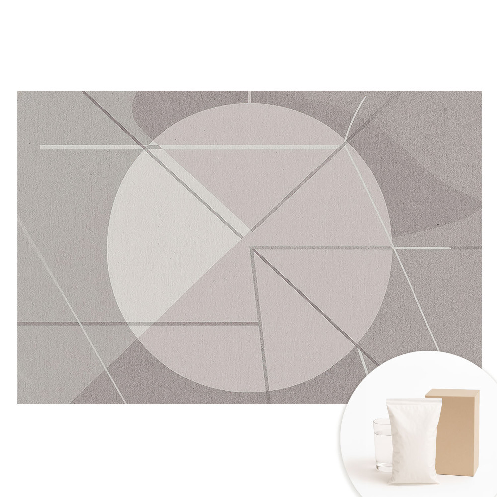 Tapet foto din material nețesut cu abstracție geometrică în culori discrete