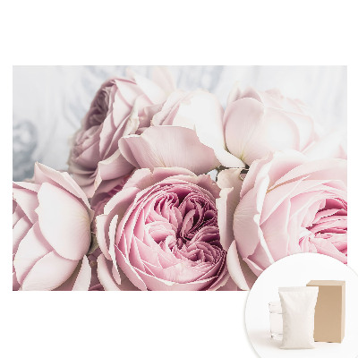 Tapet fotografic nețesut cu model buchet romantic de trandafiri subtili