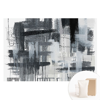 Tapet fotografic pe material nețesut Abstracție monocromatică a liniilor de contur