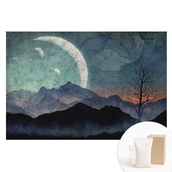 Tapet fotografic pe material nețesut Munți și luni misterioase