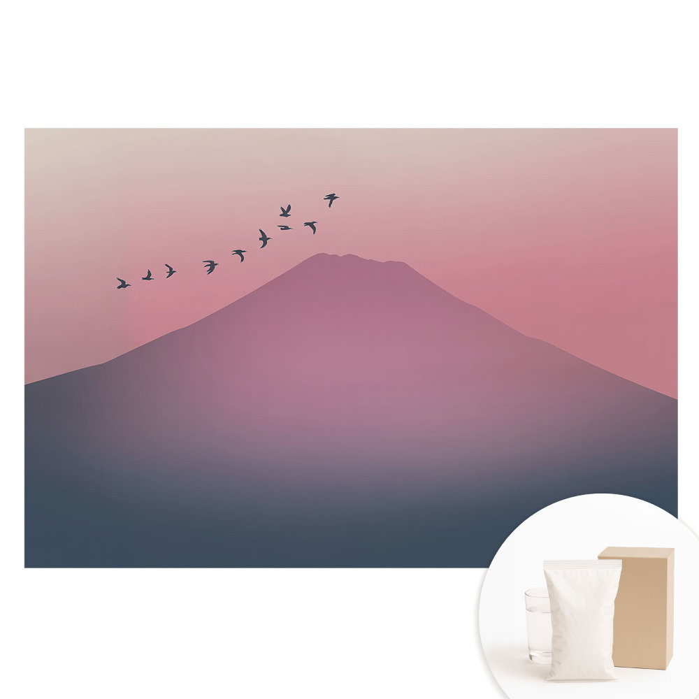 Tapet fotografic pe material nețesut Munți pastelați la apus