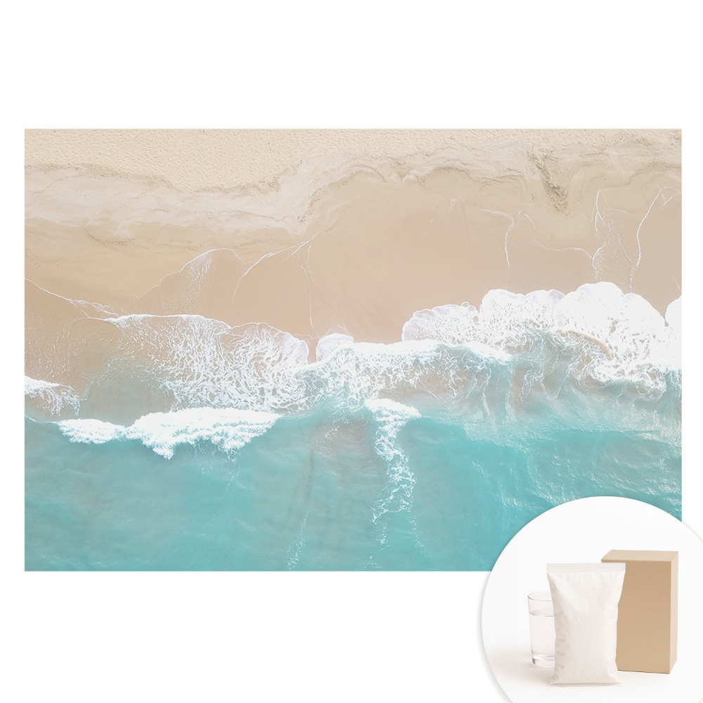 Tapet fotografic nețesut Relaxare minimalistă cu valuri de plajă