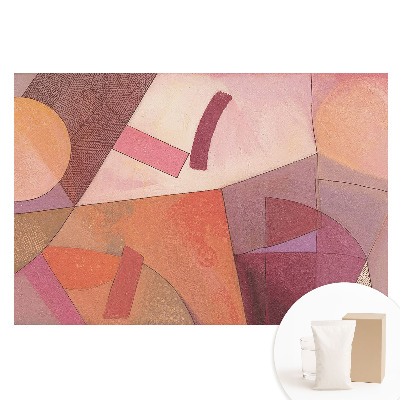Fototapet mare pentru perete cu forme geometrice abstracte în culori calde
