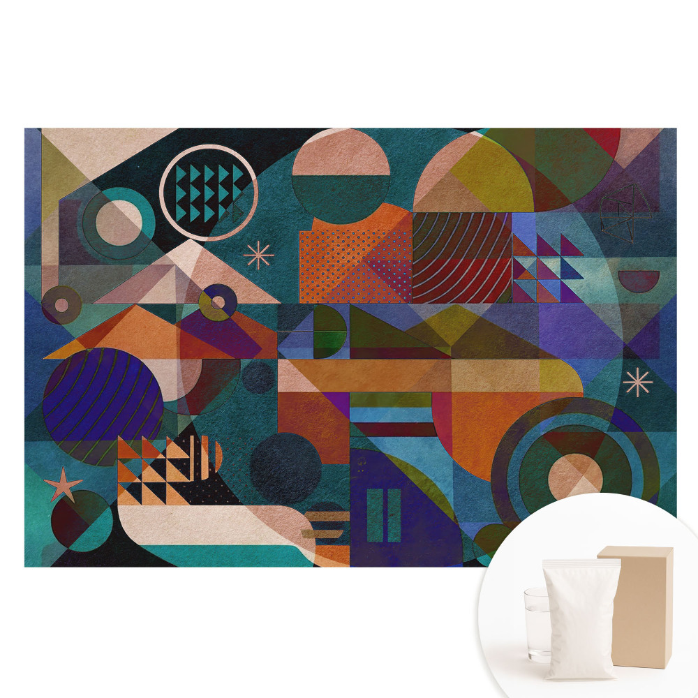 Tapet nețesut Abstracție geometrică colorată