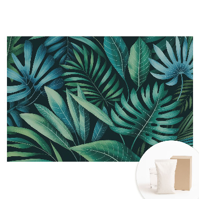 Tapet nețesut cu imprimeu Modele armonioase de frunze tropicale