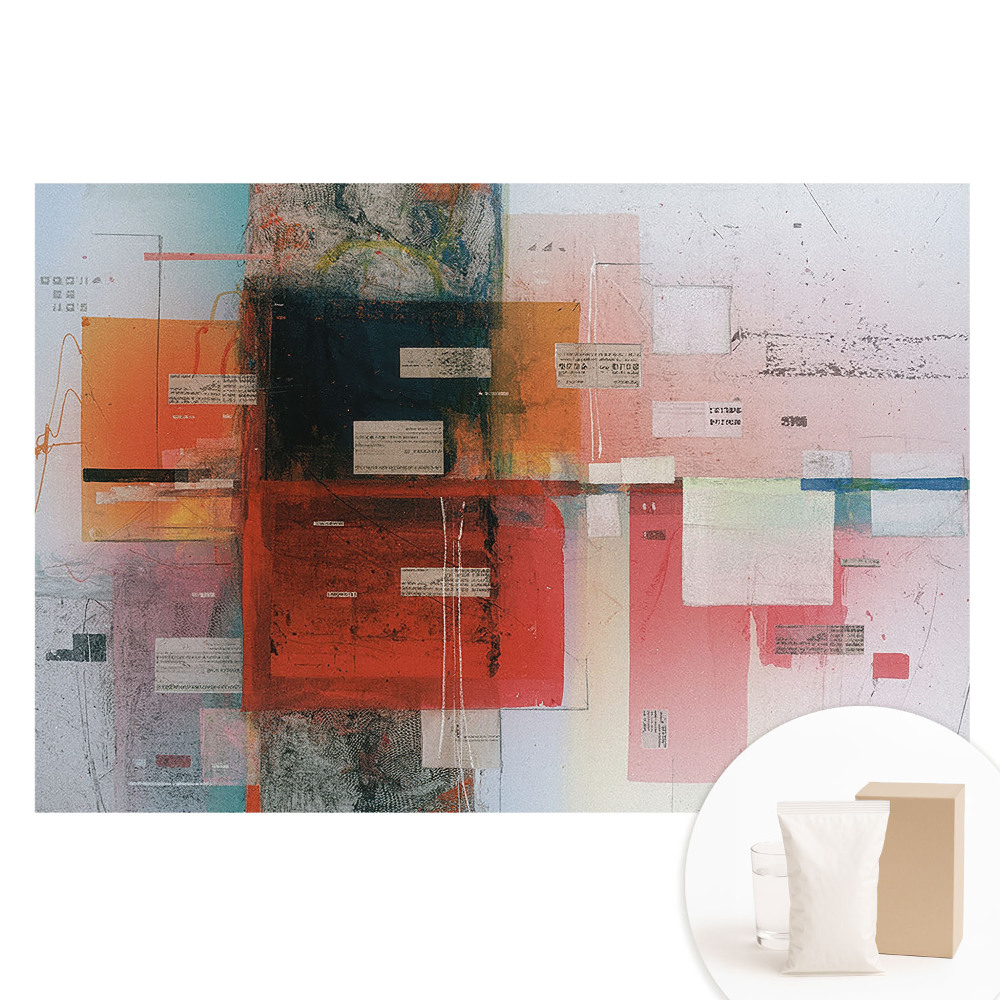 Fototapet cu imprimeu pe material nețesut Culori și forme într-un stil abstract