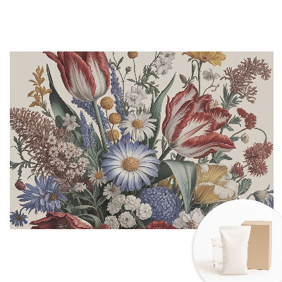 Fototapet nețesut cu imprimeu floral în stil clasic