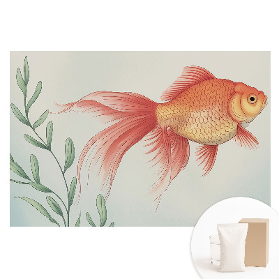 Tapet fotografic pe material nețesut Un pește elegant printre verdeața acvatică