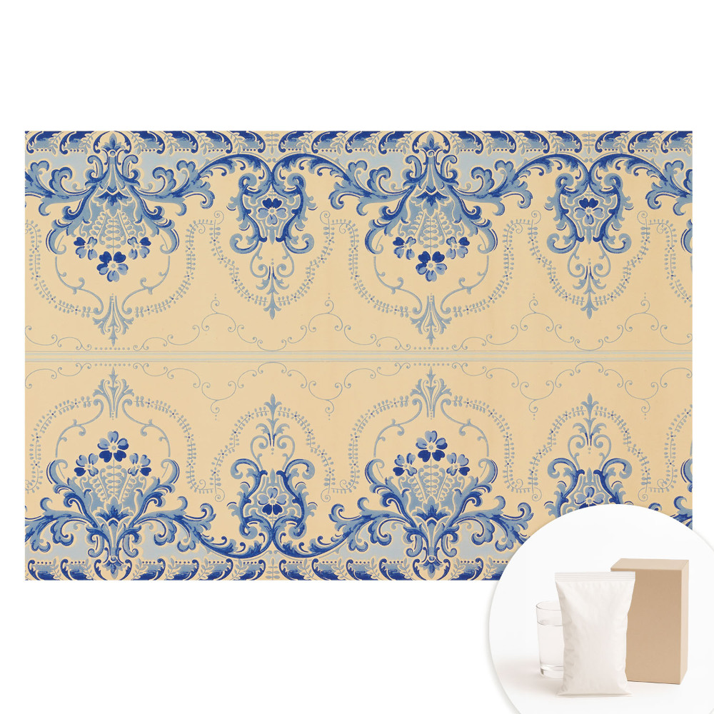 Tapet foto pe material nețesut Model ornamental clasic, albastru elegant