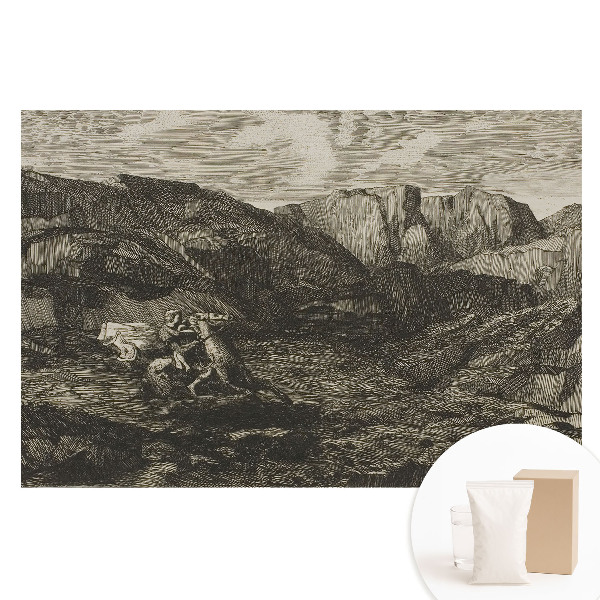 Tapet fotografic nețesut Peisaj montan călăreț clasic