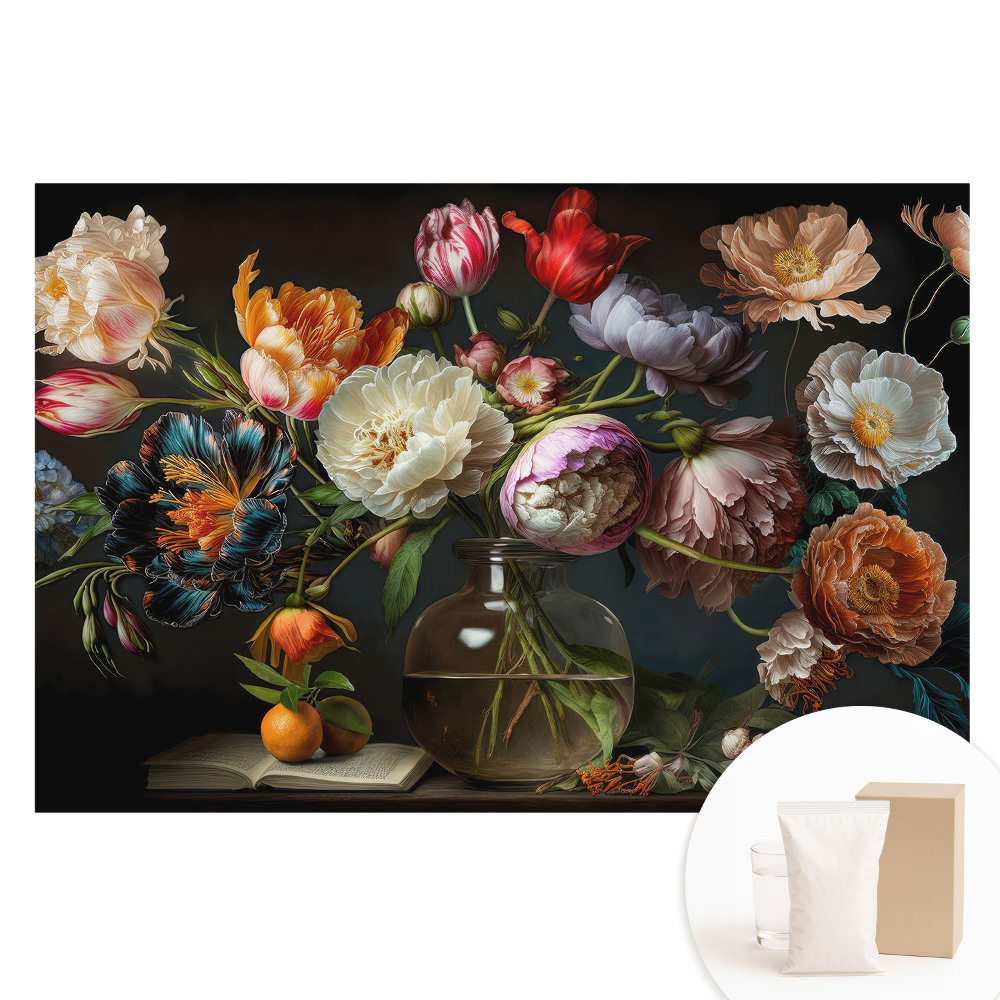 Tapet fotografic din material nețesut cu aranjament floral în vază