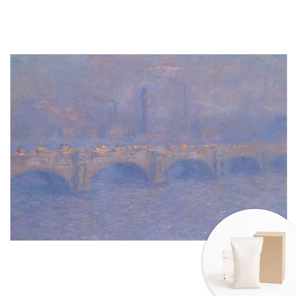 Tapet fotografic pe material nețesut Podul cețos, impresionist și nostalgic