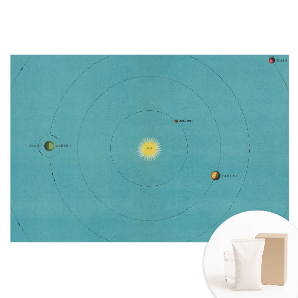 Fototapet cu imprimeu pe material nețesut Model retro armonios al sistemului solar