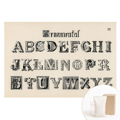 Tapet fotografic pe material nețesut Litere retro decorative într-un stil clasic