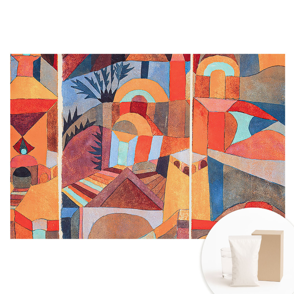 Tapet nețesut cu model abstract geometric de simetrie colorată