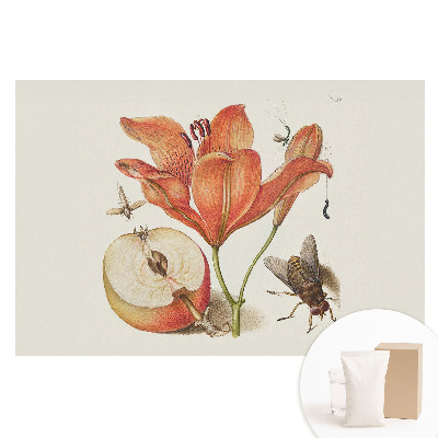 Tapet nețesut Flori, insecte, fructe, armonia naturii