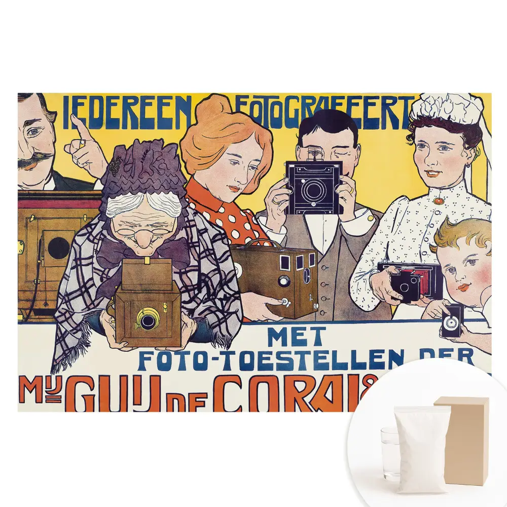 Fototapet din material nețesut cu design publicitar cameră foto retro