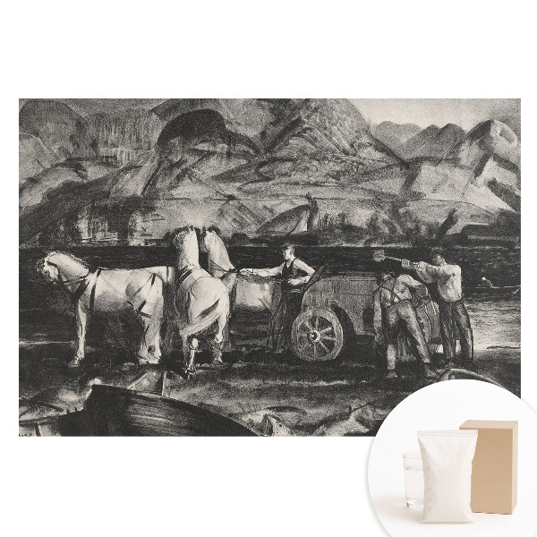 Tapet nețesut Munca la munte cu caii