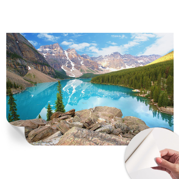 Fototapet modern pentru sufragerie Lacul albastru