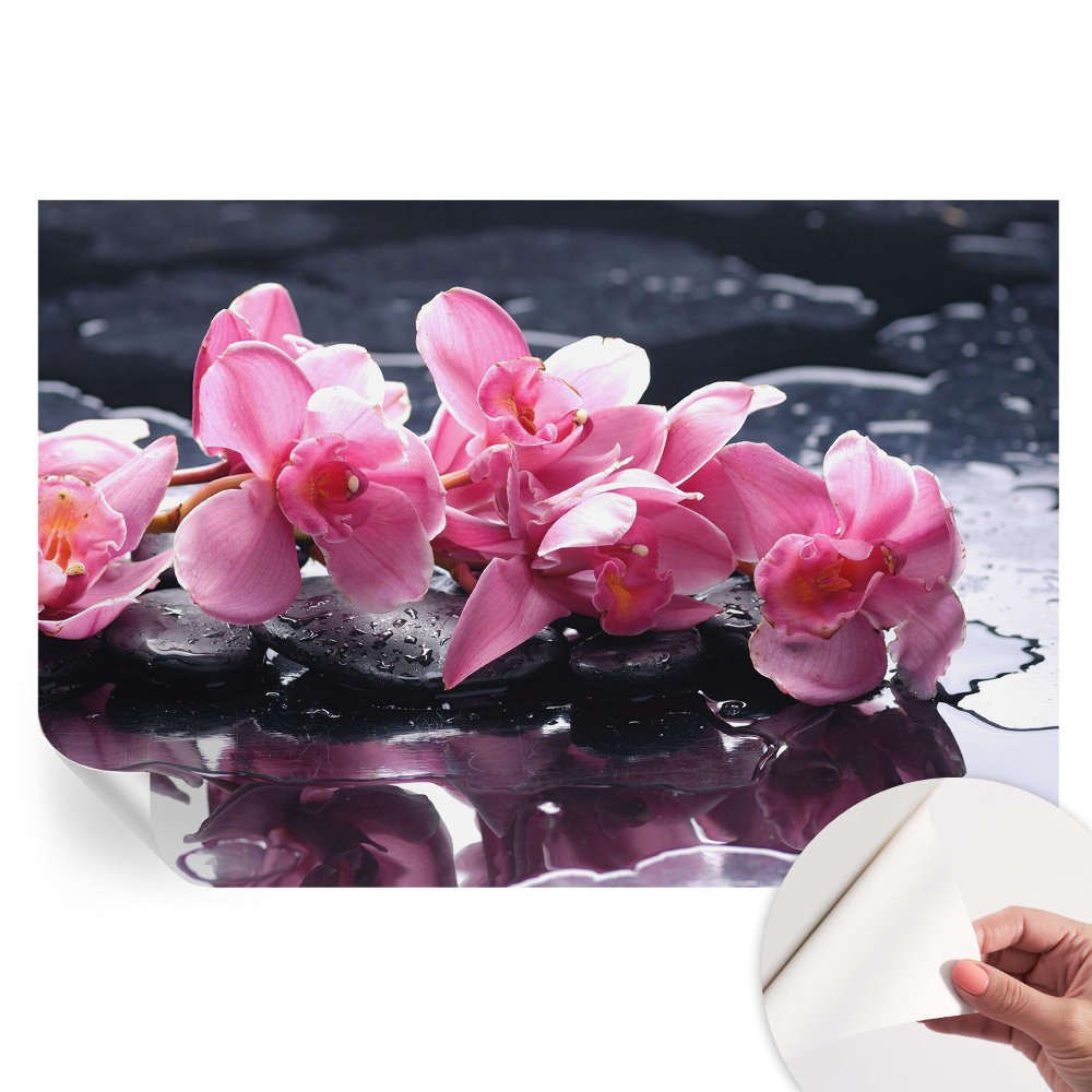 Tapet autoadeziv pentru camera de zi cu model floral