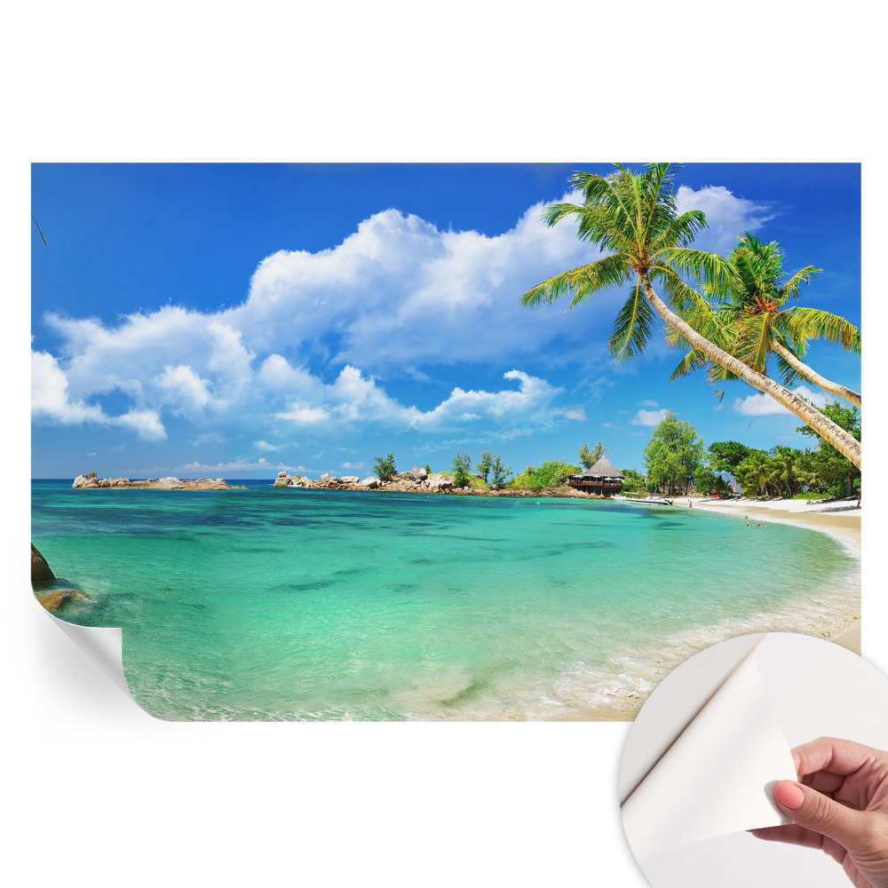 Tapet autoadeziv pentru camera de zi Paradis tropical