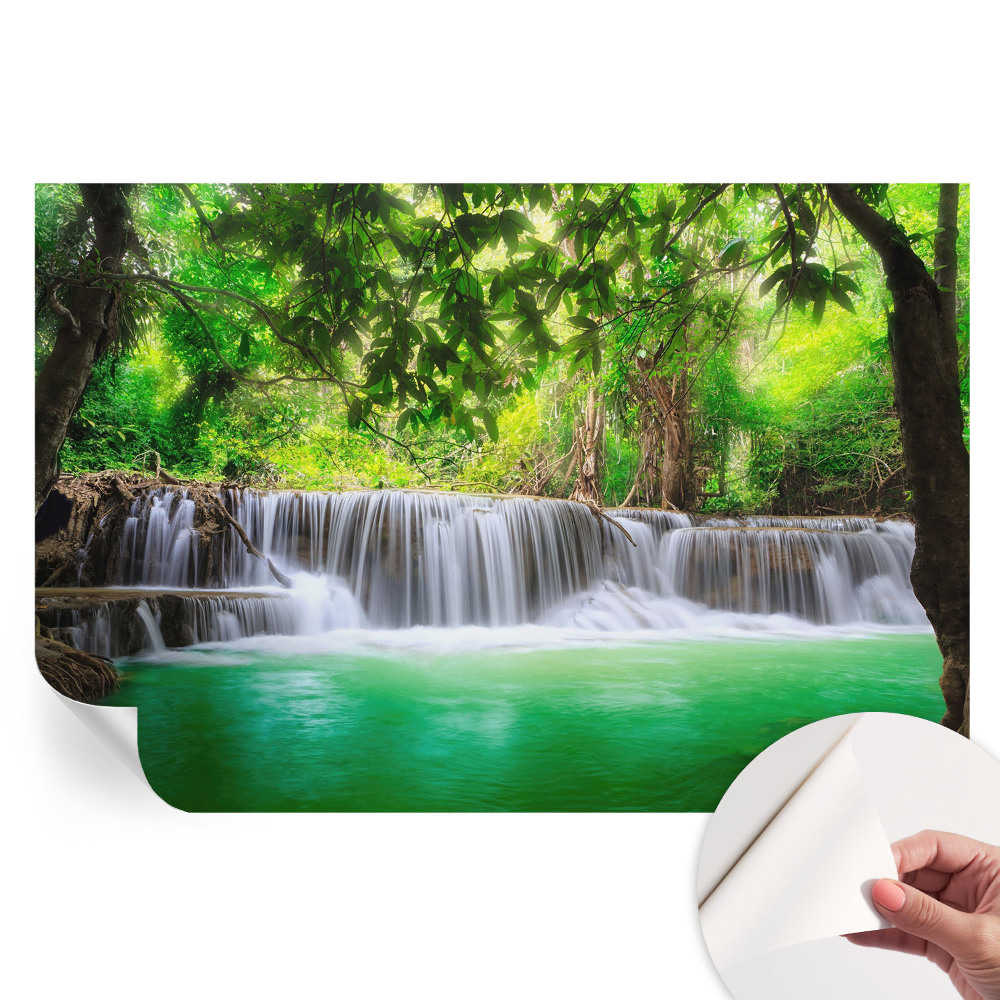 Fototapet autoadeziv pentru dormitor Cascadă de pădure